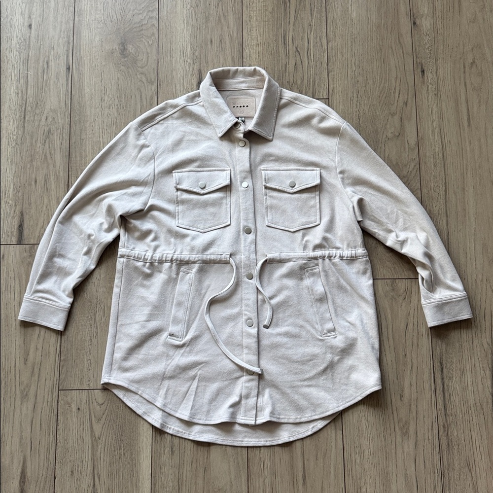 NWT Blank NYC Ivory/Cream Button Up Shacket Shirt Women’s Medium